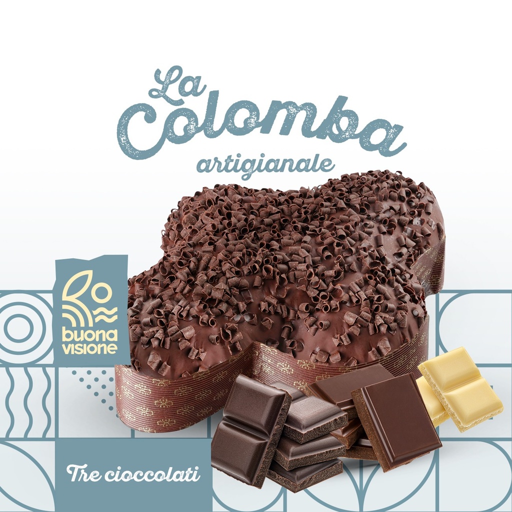 COLOMBA - TRE CIOCCOLATI -1Kg